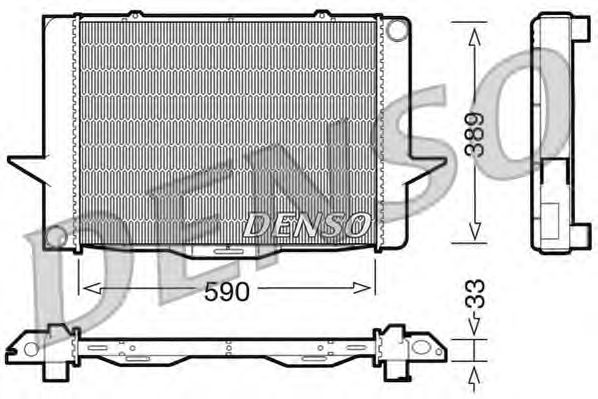 Радиатор, охлаждение двигателя DENSO DRM33040