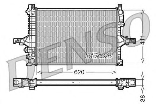 Радиатор, охлаждение двигателя DENSO DRM33066