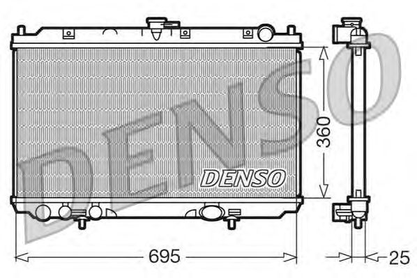 Радиатор, охлаждение двигателя DENSO DRM46014