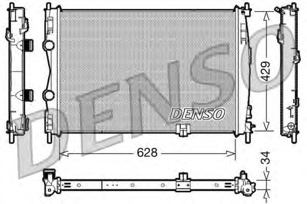 Радиатор, охлаждение двигателя DENSO DRM46017