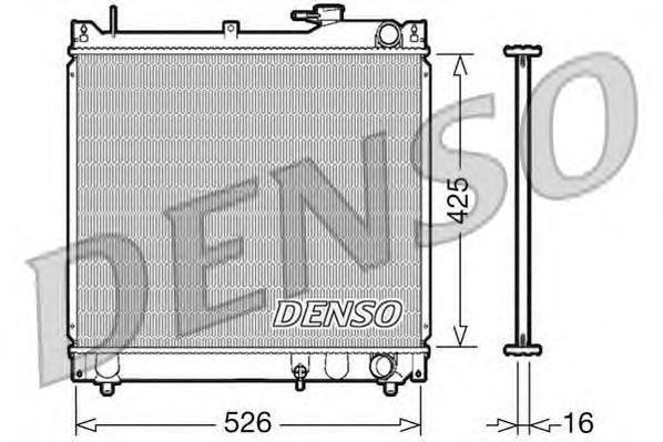 Радиатор, охлаждение двигателя DENSO DRM47015