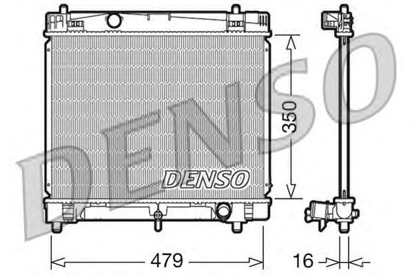 Радиатор, охлаждение двигателя DENSO DRM50008