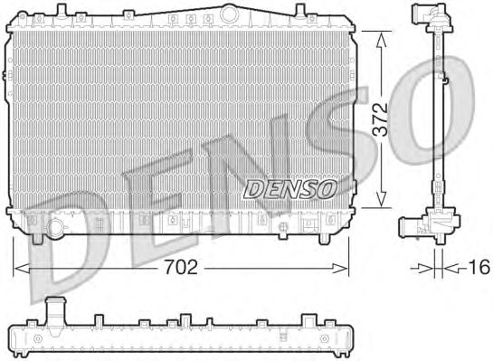 Радиатор, охлаждение двигателя DENSO DRM08004