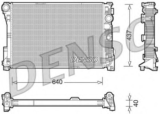 Радиатор, охлаждение двигателя DENSO DRM17045