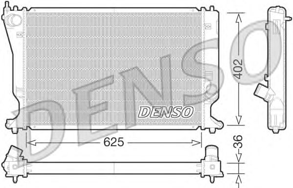 Радиатор, охлаждение двигателя DENSO DRM50073