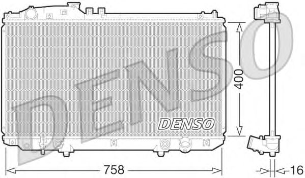 Радиатор, охлаждение двигателя DENSO DRM51009