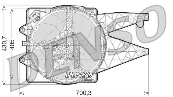 Вентилятор охлаждения DENSO DER01021