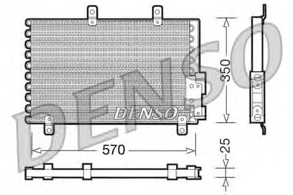Радіатор кондиціонера DENSO DCN01001