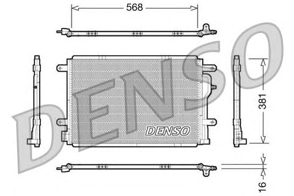 Радиатор кондиционера DENSO DCN02004