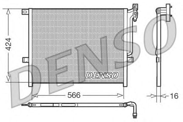 Радиатор кондиционера DENSO DCN05004