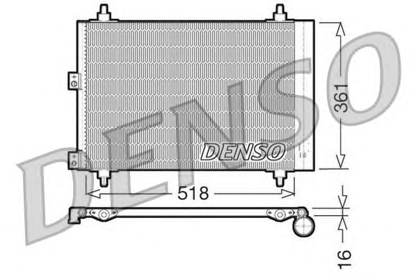 Радиатор кондиционера DENSO DCN07006