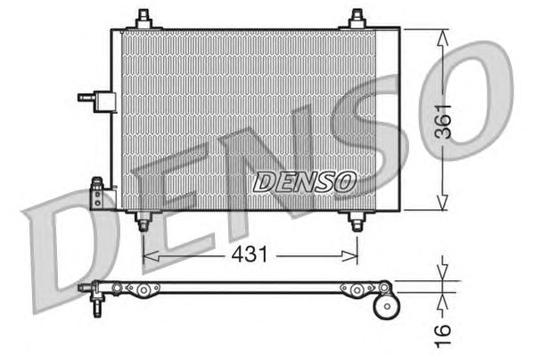 Радиатор кондиционера DENSO DCN07009