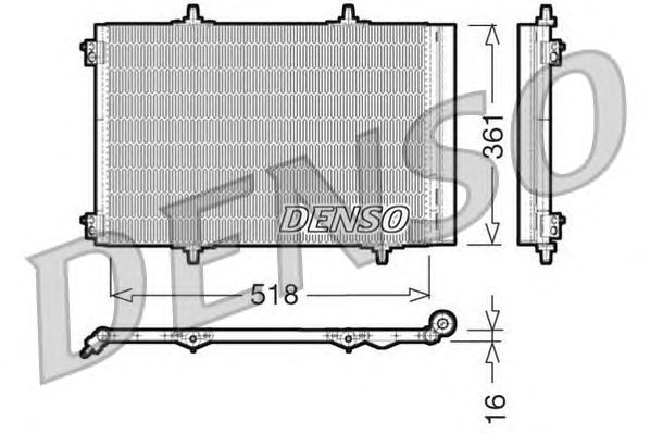 Радиатор кондиционера DENSO DCN07013