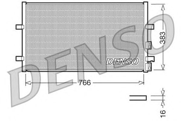 Радиатор кондиционера DENSO DCN10009
