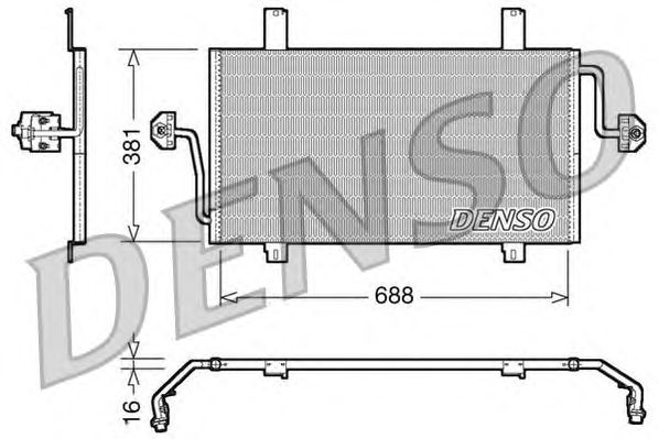 Радіатор кондиціонера DENSO DCN23016