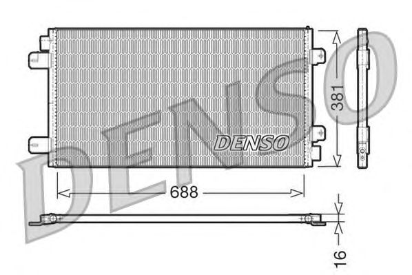 Радиатор кондиционера DENSO DCN23024