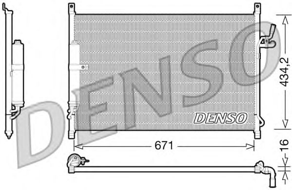 Радіатор кондиціонера DENSO DCN46015