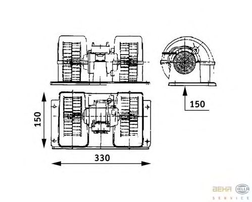 Вентилятор салона HELLA 8EW 009 157-481