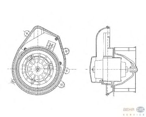 Вентилятор салона HELLA 8EW 009 159-131