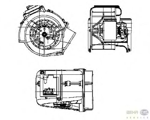Вентилятор салона HELLA 8EW 009 159-371