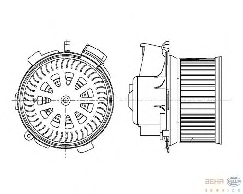 Вентилятор салона HELLA 8EW 009 159-481
