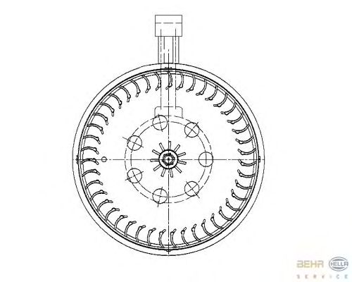 Вентилятор салона HELLA 8EW 009 159-591
