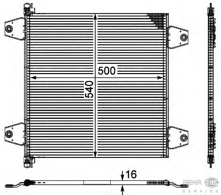 Радиатор кондиционера HELLA 8FC 351 029-091
