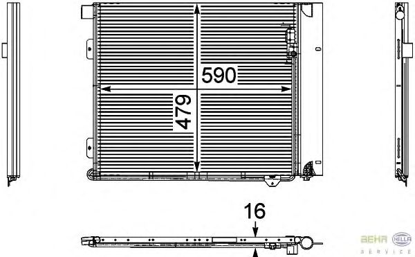 Радиатор кондиционера HELLA 8FC 351 029-371