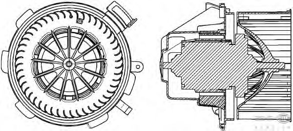 Вентилятор салона HELLA 8EW 351 034-061