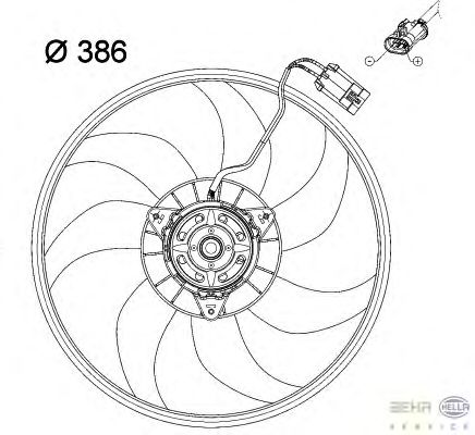Вентилятор охлаждения HELLA 8EW 351 034-431