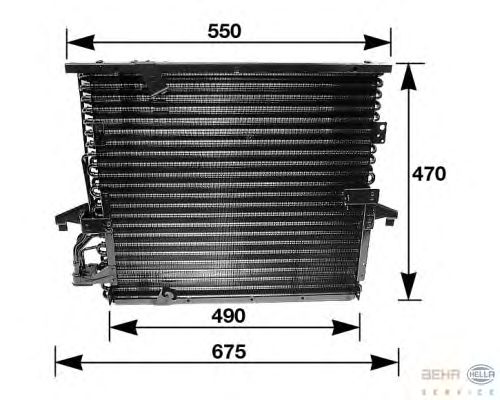 Радиатор кондиционера HELLA 8FC 351 035-031