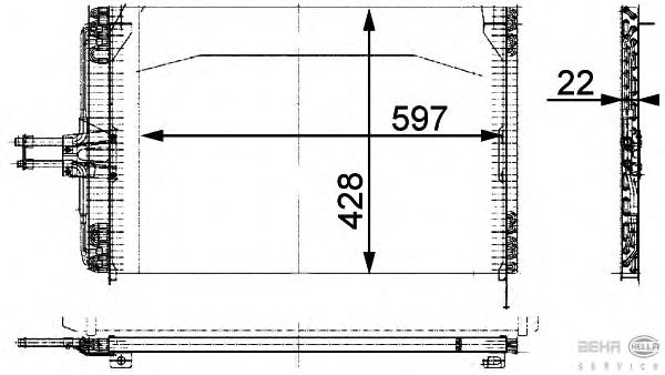 Радиатор кондиционера HELLA 8FC 351 035-461