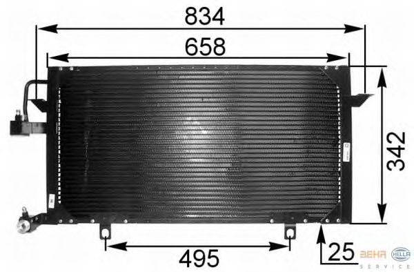 Радиатор кондиционера HELLA 8FC 351 035-551