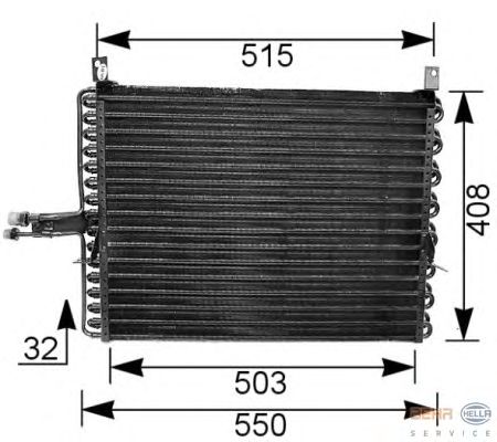 Радиатор кондиционера HELLA 8FC 351 035-751
