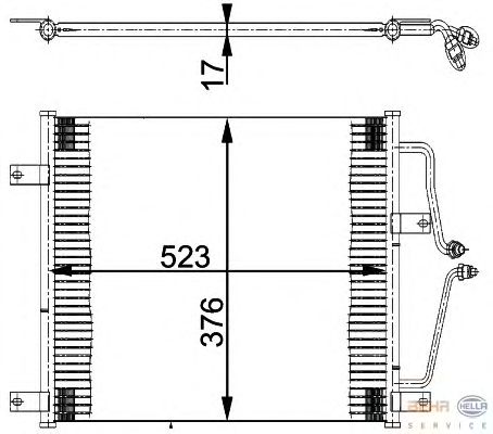 Радиатор кондиционера HELLA 8FC 351 036-201
