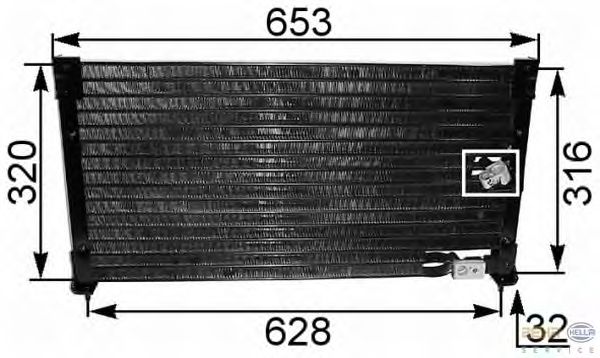 Радиатор кондиционера HELLA 8FC 351 036-281
