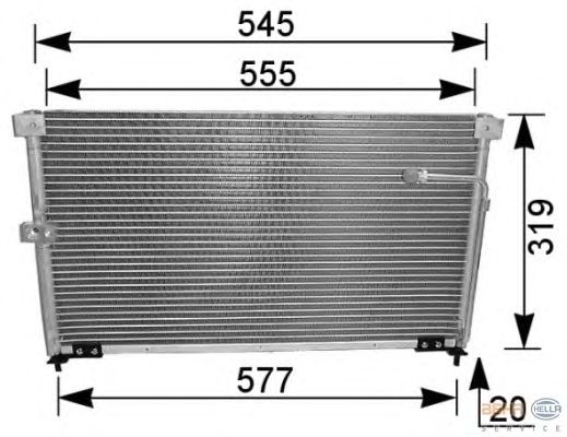 Радіатор кондиціонера HELLA 8FC 351 036-301