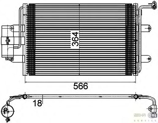 Радиатор кондиционера HELLA 8FC 351 036-381