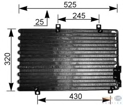 Радіатор кондиціонера HELLA 8FC 351 036-741