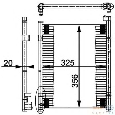 Радиатор кондиционера HELLA 8FC 351 037-021