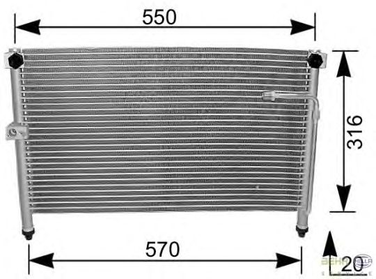 Радіатор кондиціонера HELLA 8FC 351 037-041