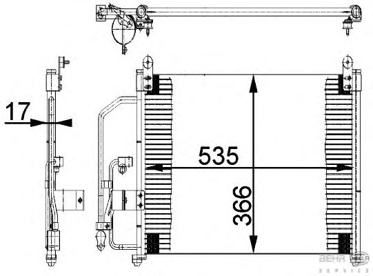 Радиатор кондиционера HELLA 8FC 351 037-221