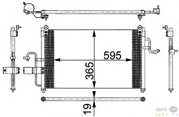 Радиатор кондиционера HELLA 8FC 351 037-231