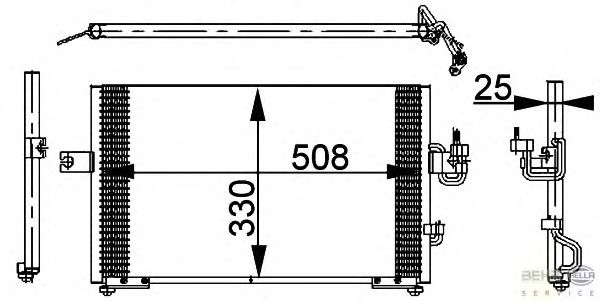 Радиатор кондиционера HELLA 8FC 351 037-271