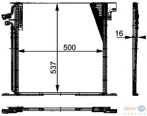 Радиатор кондиционера HELLA 8FC 351 037-341