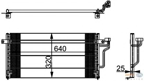 Радиатор кондиционера HELLA 8FC 351 037-371