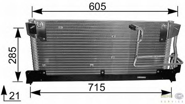 Радиатор кондиционера HELLA 8FC 351 037-381