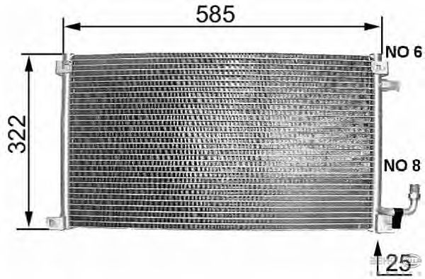 Радиатор кондиционера HELLA 8FC 351 038-221