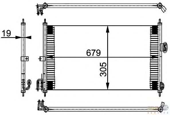 Радиатор кондиционера HELLA 8FC 351 038-581