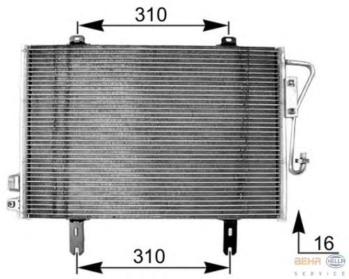 Радиатор кондиционера HELLA 8FC 351 038-591